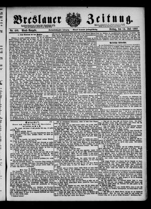 Breslauer Zeitung on Jul 14, 1882