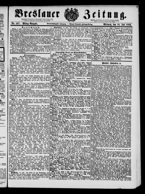 Breslauer Zeitung on Jul 19, 1882