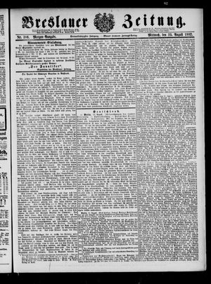 Breslauer Zeitung vom 23.08.1882
