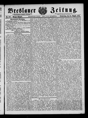 Breslauer Zeitung vom 31.08.1882