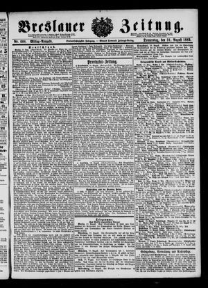 Breslauer Zeitung vom 31.08.1882