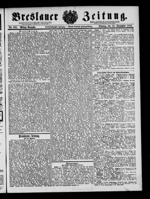 Breslauer Zeitung on Sep 12, 1882