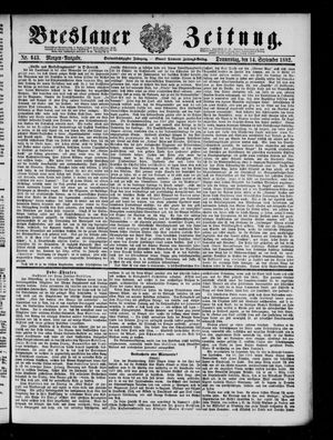 Breslauer Zeitung on Sep 14, 1882