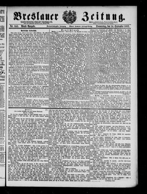 Breslauer Zeitung on Sep 14, 1882
