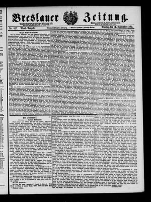 Breslauer Zeitung on Sep 19, 1882
