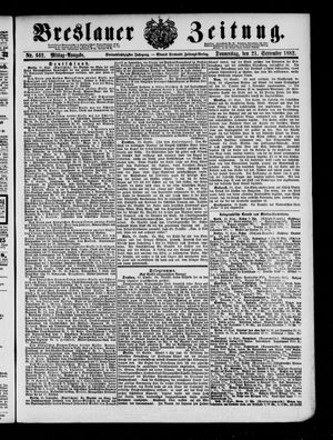 Breslauer Zeitung on Sep 21, 1882