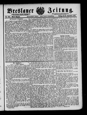 Breslauer Zeitung vom 22.09.1882
