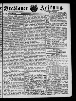Breslauer Zeitung on Sep 25, 1882