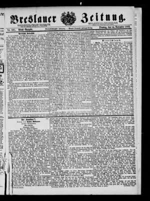 Breslauer Zeitung vom 14.11.1882
