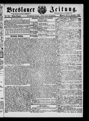 Breslauer Zeitung vom 15.11.1882