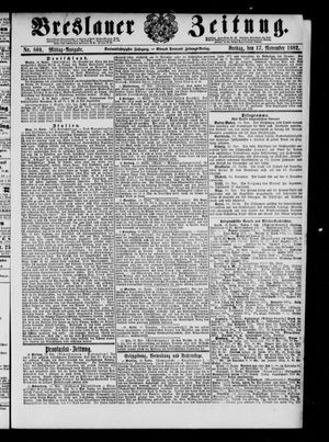 Breslauer Zeitung vom 17.11.1882