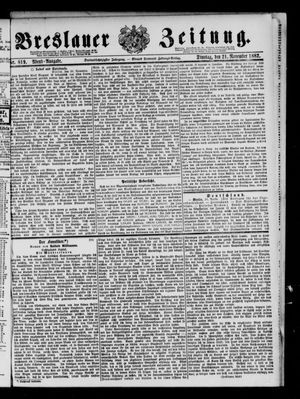 Breslauer Zeitung vom 21.11.1882