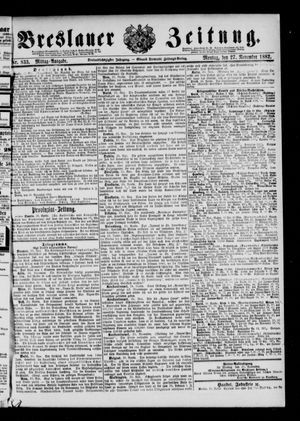 Breslauer Zeitung vom 27.11.1882