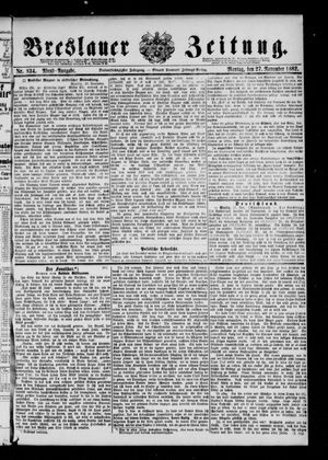 Breslauer Zeitung vom 27.11.1882