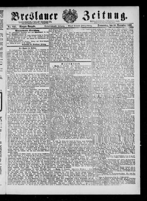 Breslauer Zeitung vom 30.11.1882