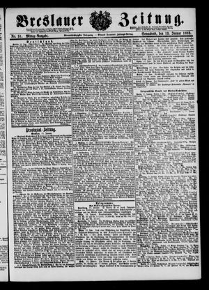 Breslauer Zeitung on Jan 13, 1883