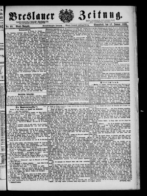 Breslauer Zeitung on Jan 27, 1883