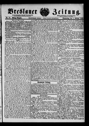 Breslauer Zeitung on Feb 1, 1883
