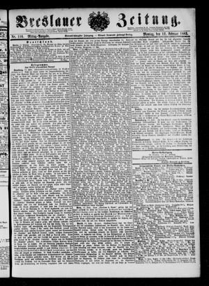 Breslauer Zeitung on Feb 12, 1883