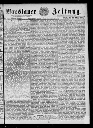 Breslauer Zeitung on Feb 13, 1883