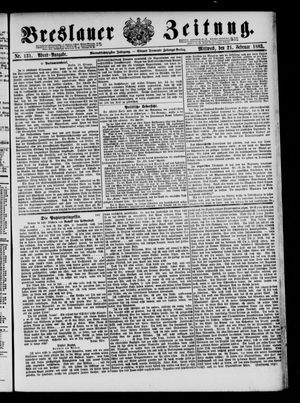 Breslauer Zeitung on Feb 21, 1883