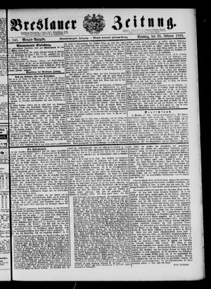 Breslauer Zeitung on Feb 25, 1883