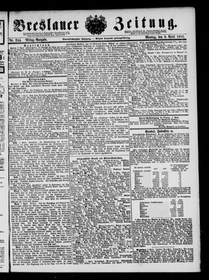 Breslauer Zeitung vom 09.04.1883