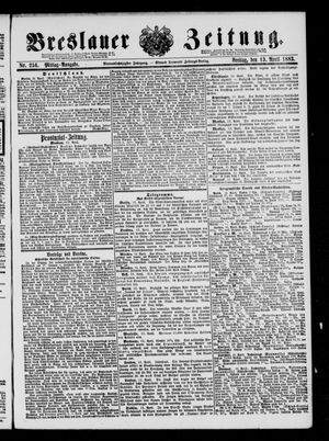 Breslauer Zeitung on Apr 13, 1883