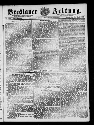 Breslauer Zeitung vom 20.04.1883