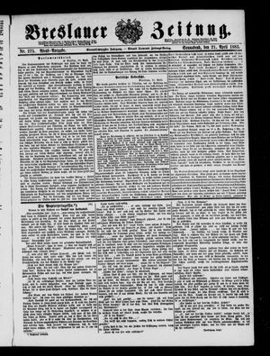 Breslauer Zeitung on Apr 21, 1883