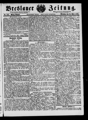 Breslauer Zeitung vom 25.04.1883