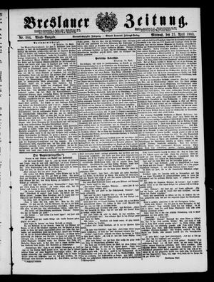 Breslauer Zeitung vom 25.04.1883