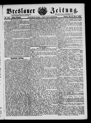 Breslauer Zeitung vom 27.04.1883