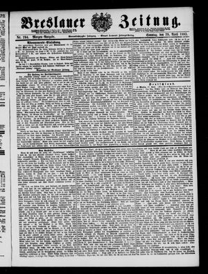 Breslauer Zeitung on Apr 29, 1883