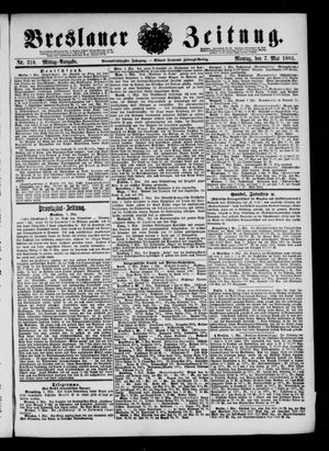 Breslauer Zeitung on May 7, 1883