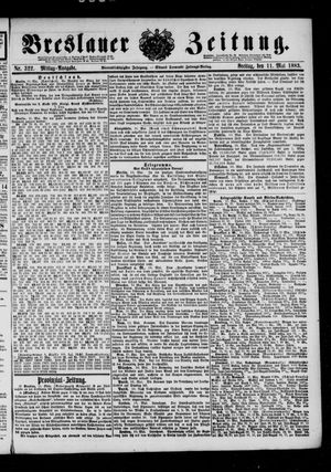 Breslauer Zeitung on May 11, 1883