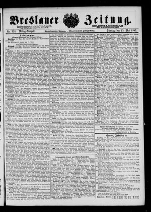 Breslauer Zeitung on May 15, 1883