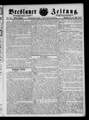 Breslauer Zeitung on May 16, 1883