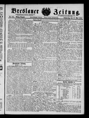 Breslauer Zeitung on May 17, 1883