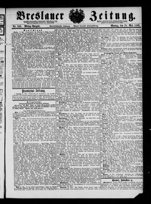 Breslauer Zeitung on May 21, 1883