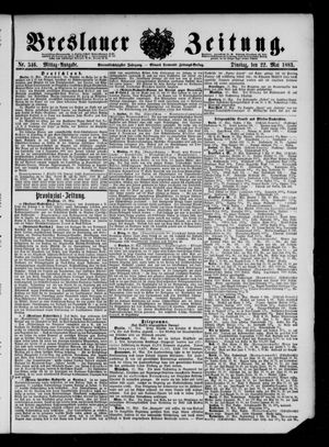 Breslauer Zeitung on May 22, 1883