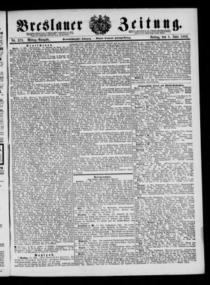 Breslauer Zeitung on Jun 1, 1883