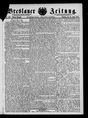 Breslauer Zeitung on Jun 12, 1883