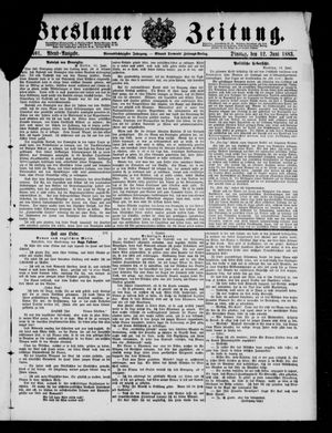 Breslauer Zeitung on Jun 12, 1883