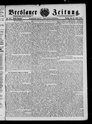 Breslauer Zeitung on Jun 22, 1883