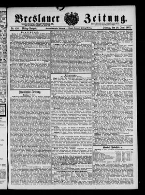 Breslauer Zeitung vom 26.06.1883