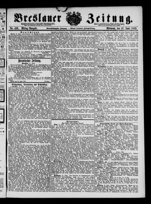 Breslauer Zeitung vom 27.06.1883