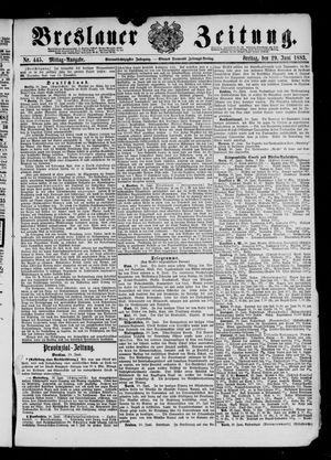 Breslauer Zeitung on Jun 29, 1883