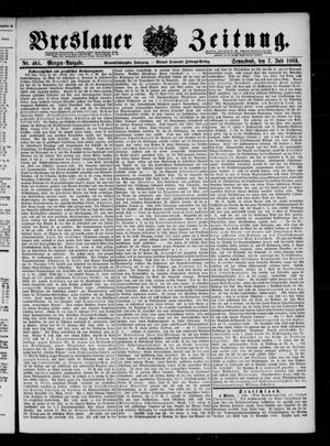 Breslauer Zeitung on Jul 7, 1883