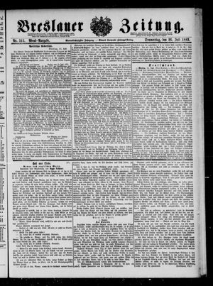 Breslauer Zeitung on Jul 26, 1883